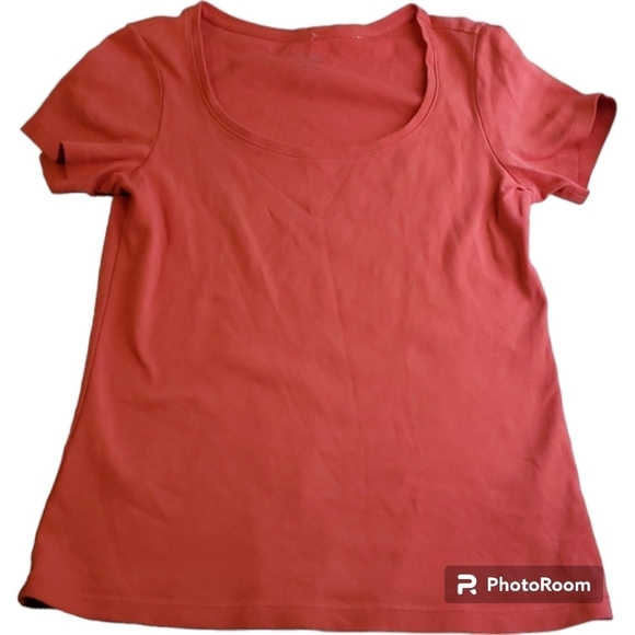 Chico's top women’s size 0 equals size small sz 4 coral scoop neck top shirt - Picture 2 of 16